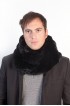 Black rex fur stole - scarf